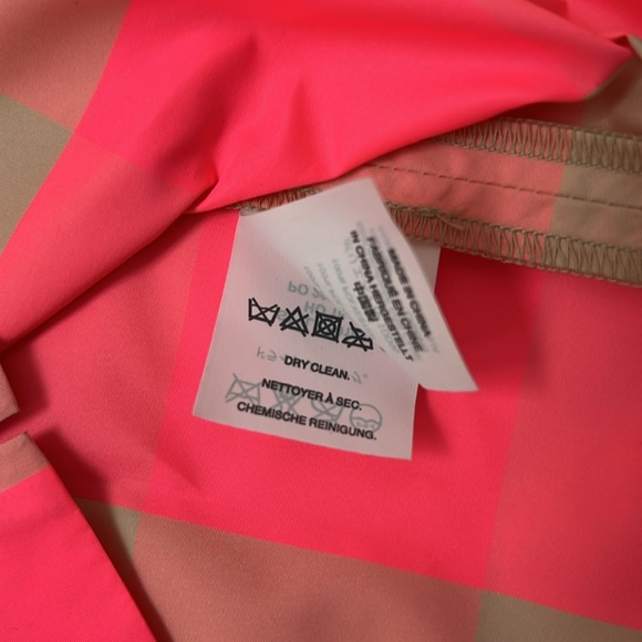 Jcrew neon buffalo check ruffle sleeve top - Picture 4 of 6